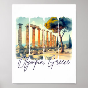 Olympia Greece Travel Meet Me In Greece Olympia So Poster