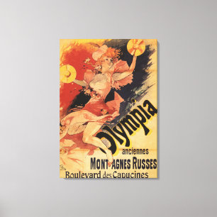 Olympia Nightclub Girl Crashing Cymbals Canvas Print