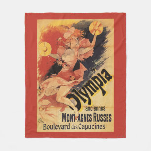 Olympia Nightclub Girl Crashing Cymbals Fleece Blanket