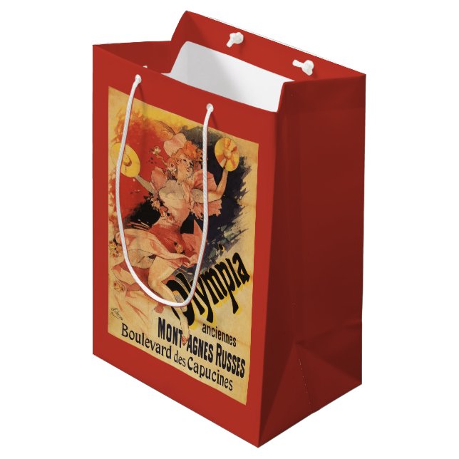 Olympia Nightclub Girl Crashing Cymbals Medium Gift Bag (Front Angled)