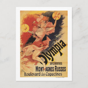 Olympia Nightclub Girl Crashing Cymbals Postcard