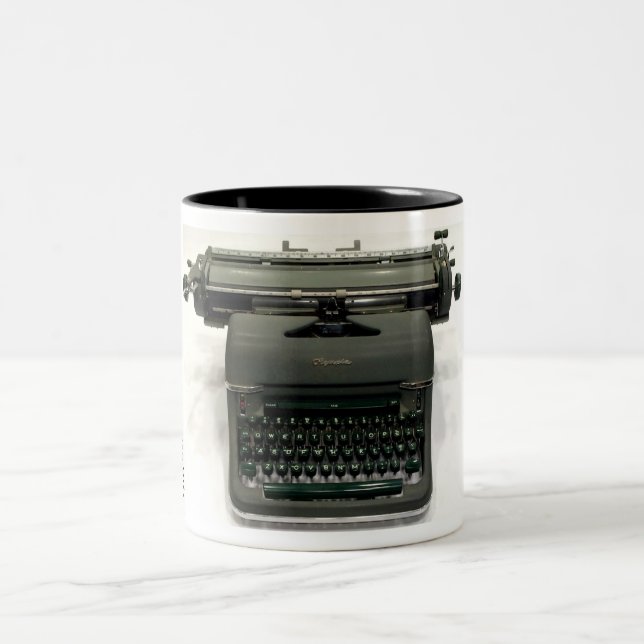 Olympia SG-1 typewriter Two-Tone Coffee Mug (Center)
