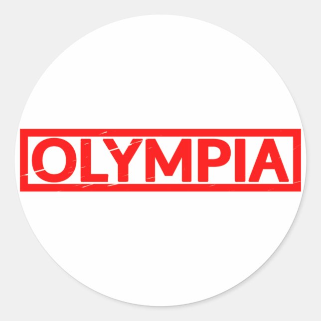 Olympia Stamp Classic Round Sticker (Front)