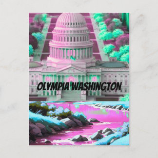 Olympia WA wall art - Washington, Olympia print, O Postcard