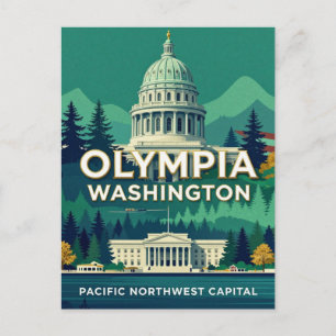 Olympia Washington Pacific Northwest Heritage Postcard