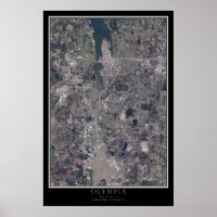 Olympia Washington Satellite Poster Map