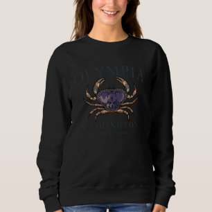 Olympia Washington Since 1846 Dungeness Crab Slate Sweatshirt