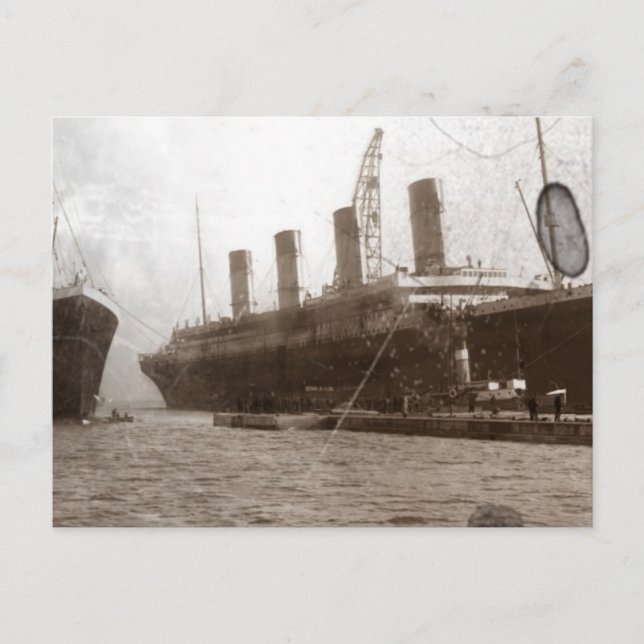 Olympic and Titanic Postcard (Front)