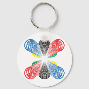 Olympic Circles Perspective Key Ring