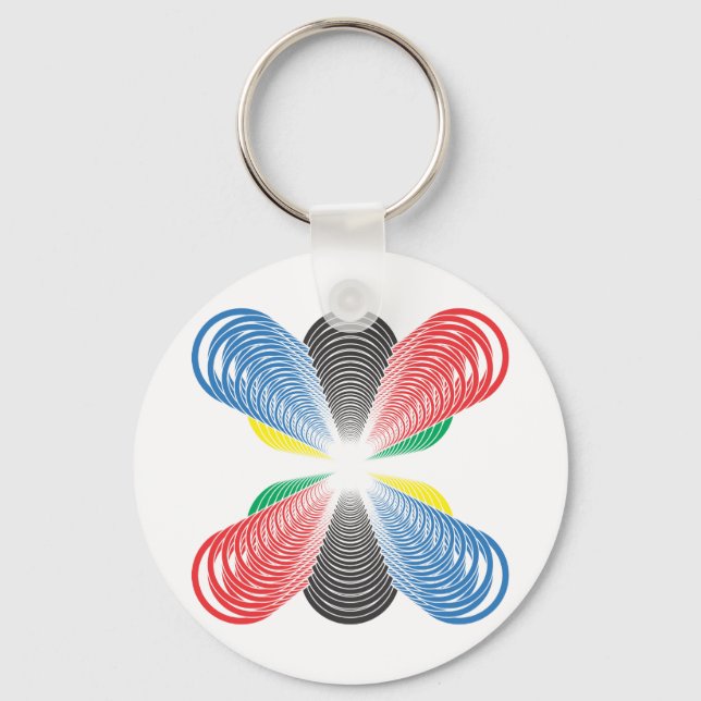 Olympic Circles Perspective Key Ring (Front)