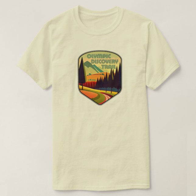 Olympic Discovery Trail Washington State Colours T-Shirt (Design Front)