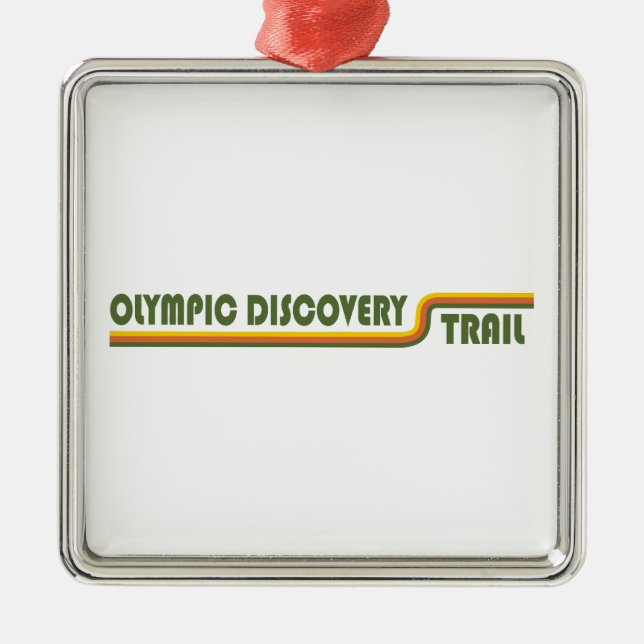 Olympic Discovery Trail Washington State Metal Tree Decoration (Front)