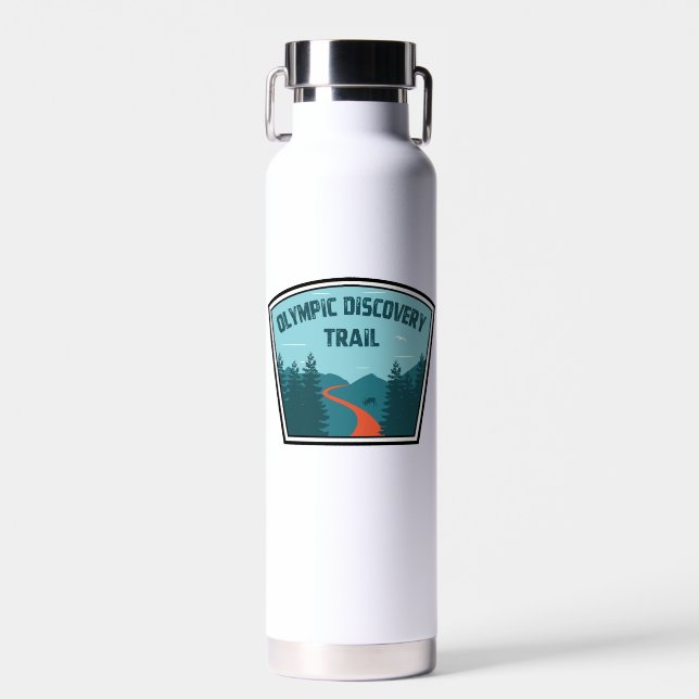 Olympic Discovery Trail Washington State Water Bottle (Front)