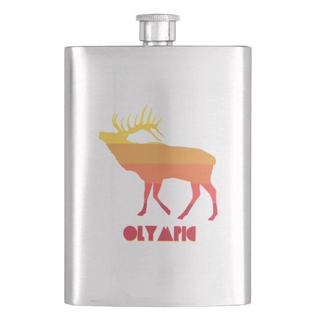 Olympic Elk Hip Flask (Front)
