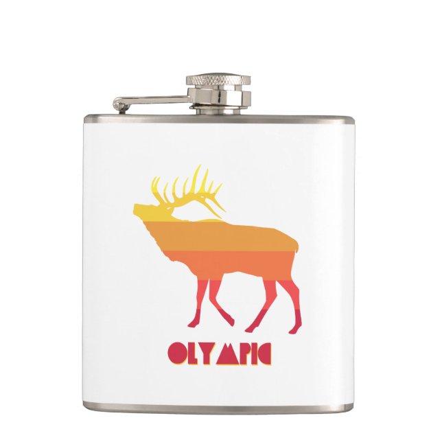 Olympic Elk Hip Flask (Front)