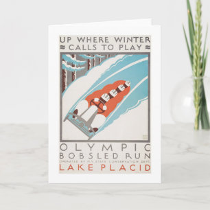 Olympic Fun Lake Placid 1936 WPA Card