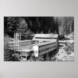 Olympic Hot Springs, WA Lodge View Photograph #1 Poster