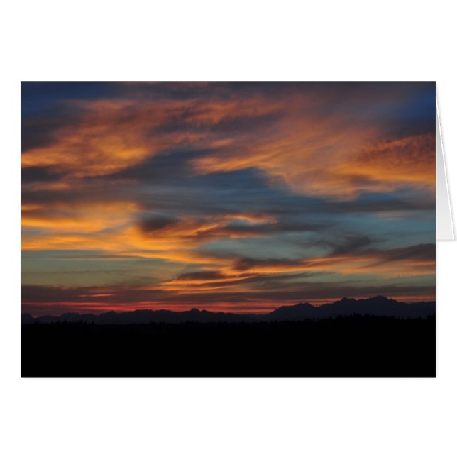 Olympic Mountains at Sunset (Front Horizontal)