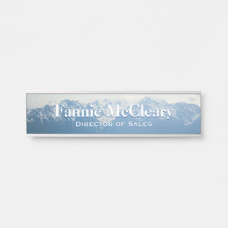 Olympic Mountains Desk Nameplate