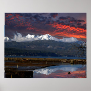 OLYMPIC MTS AND HOOD CANAL POSTER