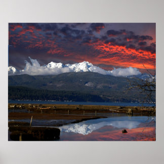 OLYMPIC MTS AND HOOD CANAL POSTER