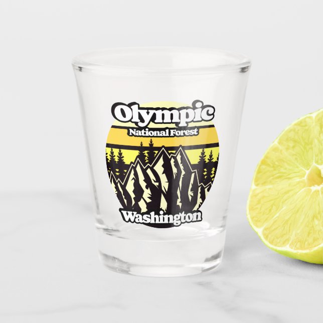 Olympic National Forest, Washington Shot Glass (Front)