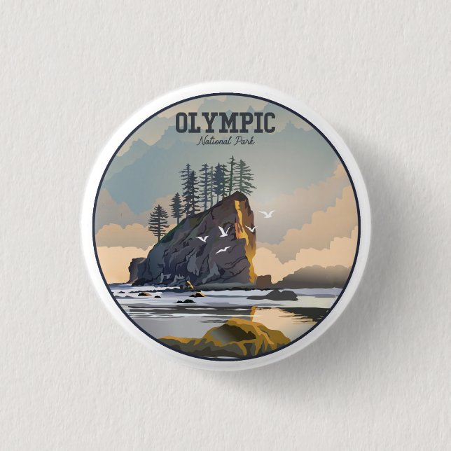 Olympic National Park 3 Cm Round Badge (Front)