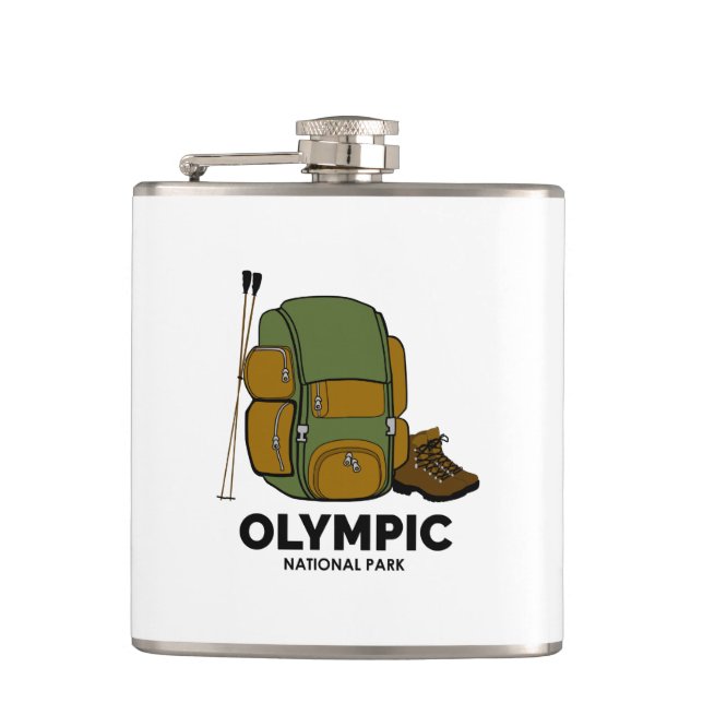 Olympic National Park Backpack Hip Flask (Front)