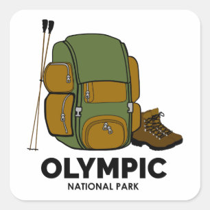 Olympic National Park Backpack Square Sticker