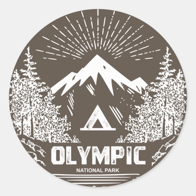 Olympic National Park Classic Round Sticker (Front)