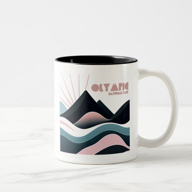 Olympic National Park Coloured Hills Two-Tone Coffee Mug (Right)