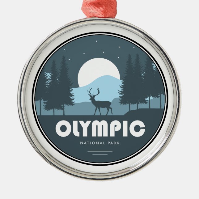 Olympic National Park Deer Metal Tree Decoration (Front)