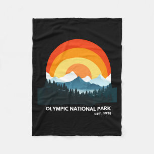 Olympic National Park Est 1938 Wa State T Shirt Fleece Blanket