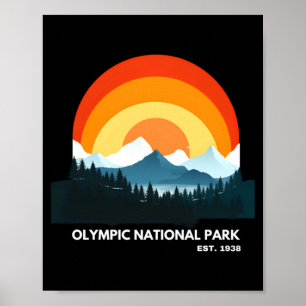 Olympic National Park Est 1938 Wa State T Shirt  Poster
