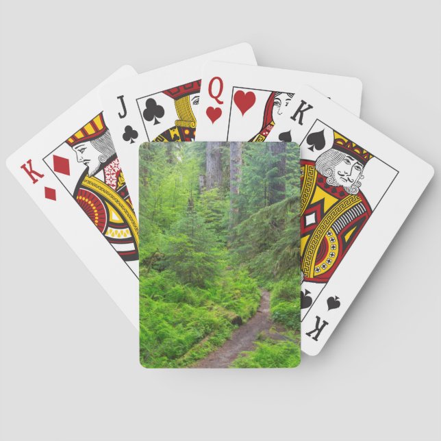 Olympic National Park, Forest trail Playing Cards (Back)