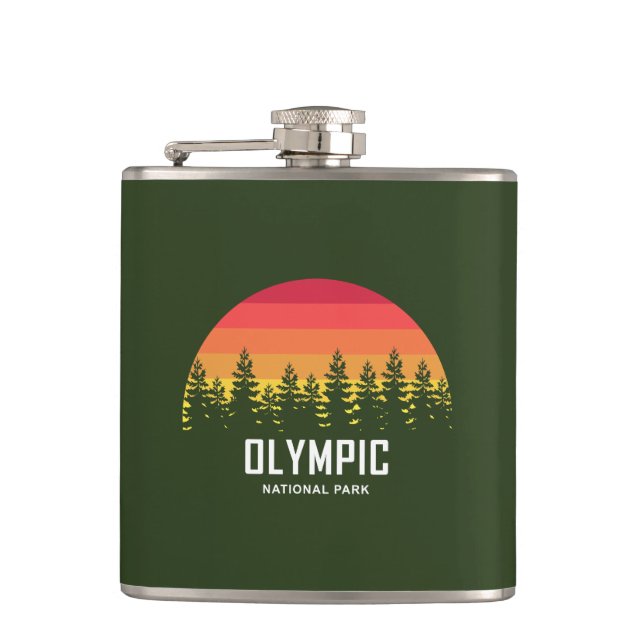 Olympic National Park Hip Flask (Front)
