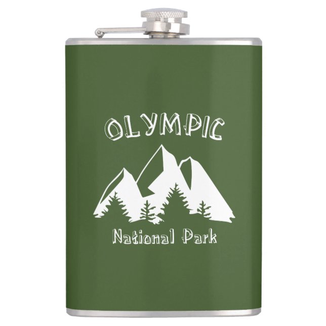 Olympic National Park Hip Flask (Front)