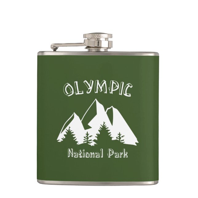 Olympic National Park Hip Flask (Front)
