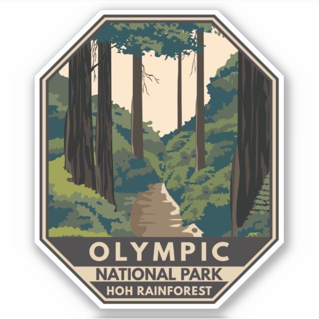 Olympic National Park Hoh Rainforest Vintage (Front)