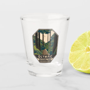 Olympic National Park Hoh Rainforest Vintage Shot Glass