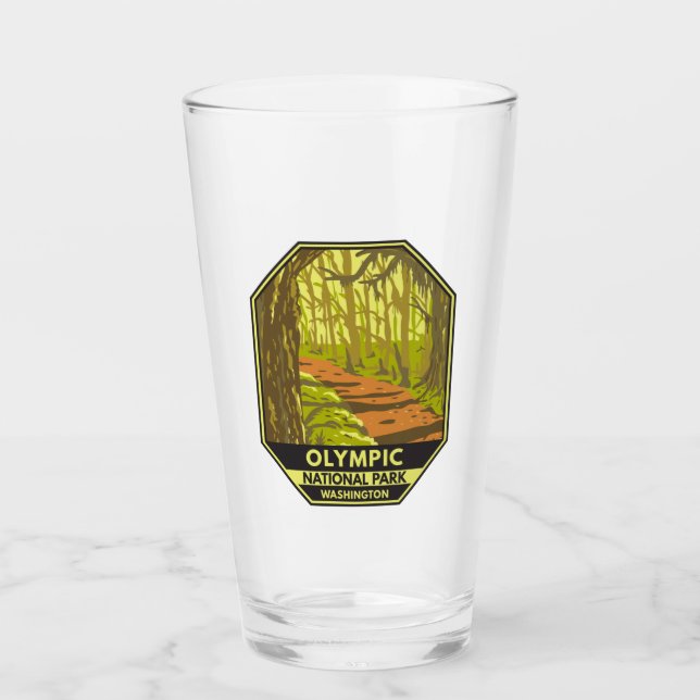 Olympic National Park Hoh Rainforest Washington   Glass (Front)