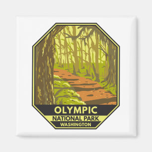 Olympic National Park Hoh Rainforest Washington   Magnet