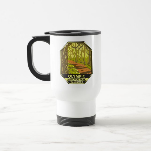 Olympic National Park Hoh Rainforest Washington   Travel Mug (Left)