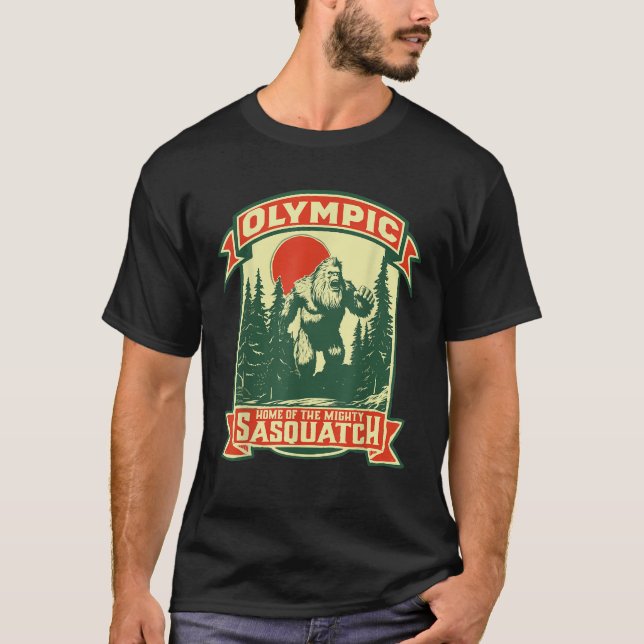 Olympic National Park Home of the Mighty Sasquatch T-Shirt (Front)