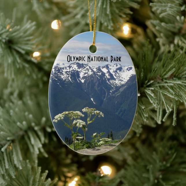 Olympic National Park Landscape Holiday Ceramic Tree Decoration (Tree)