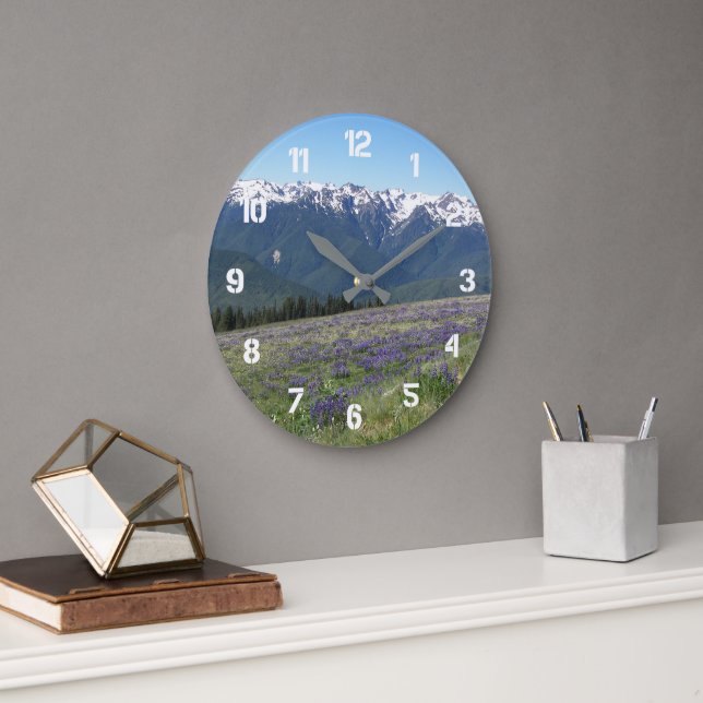 Olympic National Park Landscape Large Clock (Office)