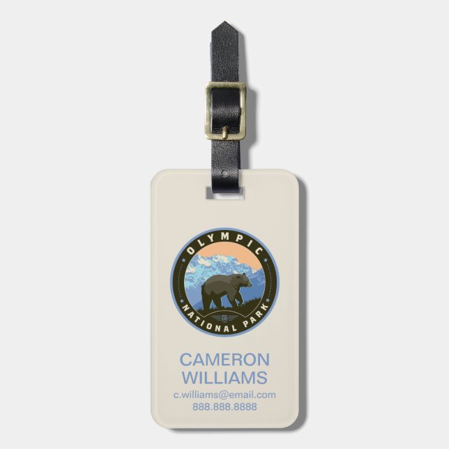 Olympic National Park Luggage Tag (Front Vertical)