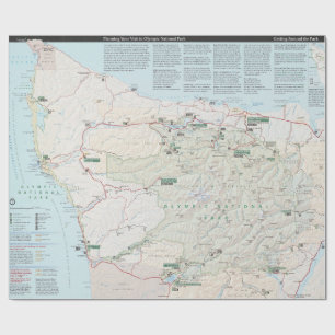 Olympic National Park Map (2010) Wrapping Paper