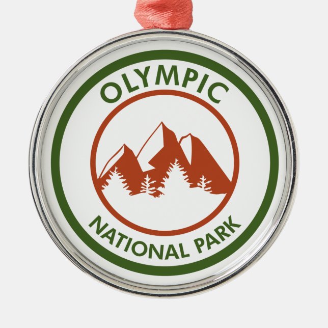 Olympic National Park Metal Tree Decoration (Front)