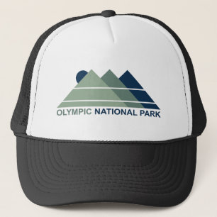 Olympic National Park Mountain Sun Trucker Hat
